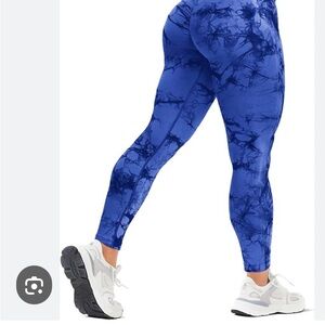 Blue Tie-Dye Leggings